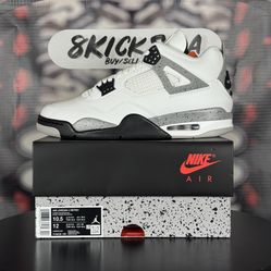Jordan 4 Retro “White Cement” Size 10.5