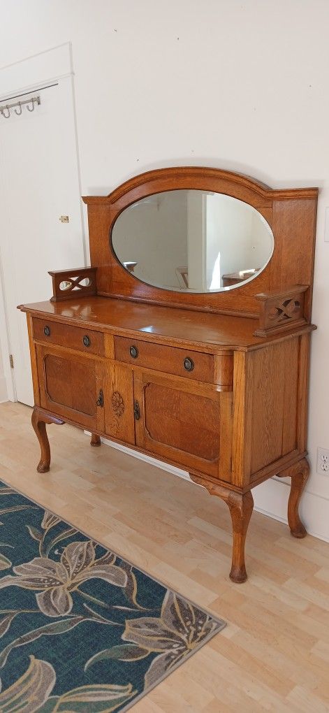 Beautiful Antique Tigerwood Buffet 
