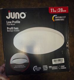 Juno 11 Inch Round LED Flush Mount Ceiling Light, Low Profile Modern Ceiling Light Fixture, Selectable 2700K/3000K/3500K/4000K/5000K Color Temperature