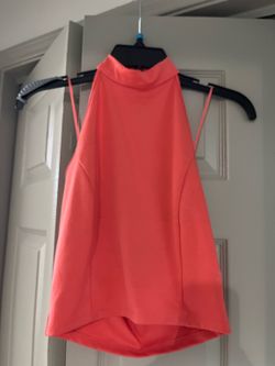 Women’s Coral Halter Neck Sleeveless Top Size Medium – New/Never Worn