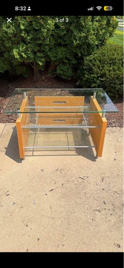 Glass entertainment center