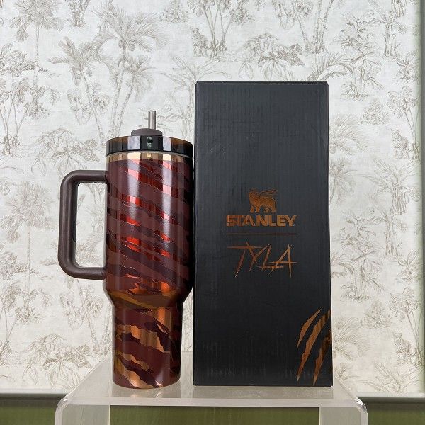 stanley\ Cool And Charming Cups 40 OZ Stainless Steel Tumbler With Straw, Vacuum Insulated Water Bottle For Home, Office Or Car, Reusable Cup With Str