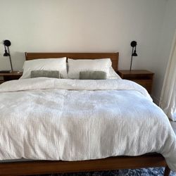 West Elm Mid-Century Modern King Size Bed Frame