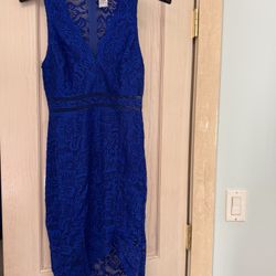 Blue Lace Dress Size M