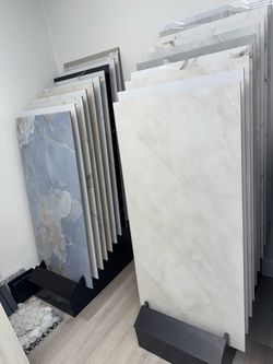 Large Format Marble-Look Porcelain Tile Samples