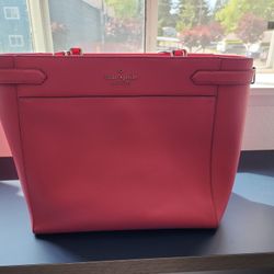 Kate spade staci Saffiano Leather Laptop Tote- Garden Pink for Sale