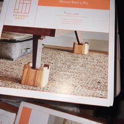 Bed Risers Raisers 3 Boxes /wood One Black Plastic Pack