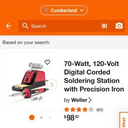 70-Watt, 120-Volt Digital Corded Soldering Station with Precision Iron