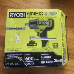 RYOBI Brushless 18V Brushless 4-Mode 1/2" Impact Wrench