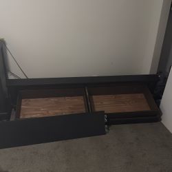 King Bed Frame With Drawer Compartment 