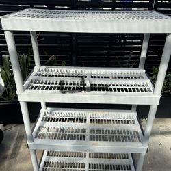 Commercial Plastic Shelving Unit 55x36x18 4-Tier Restaurant Storage Rack NSF
