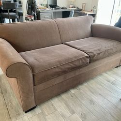 Living Spaces Comfy Sleeper Sofa- Brown 