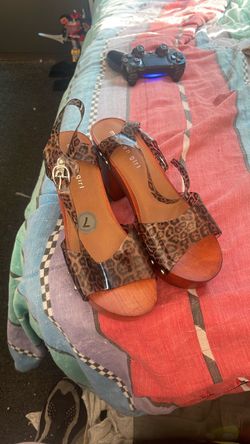 Madden Girl Leopard Print Block Heel Sandals Size 7