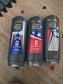 3 Bottles of Dove Men+Care Body + Face Washes