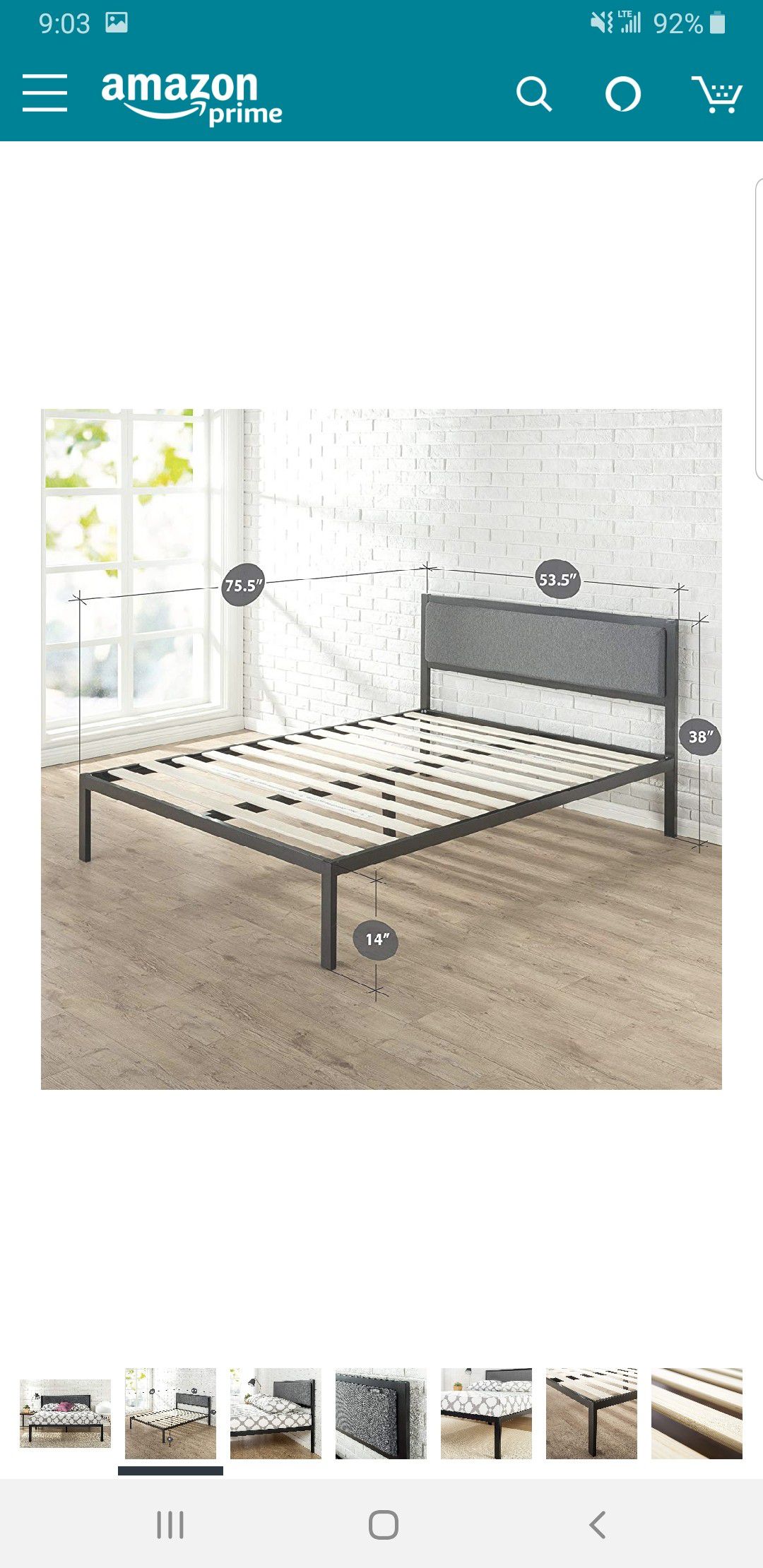 Full size platform frame with headboard.. BRAND NEW..can deliver