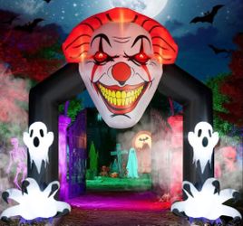 Halloween Inflatable scary clown entrance