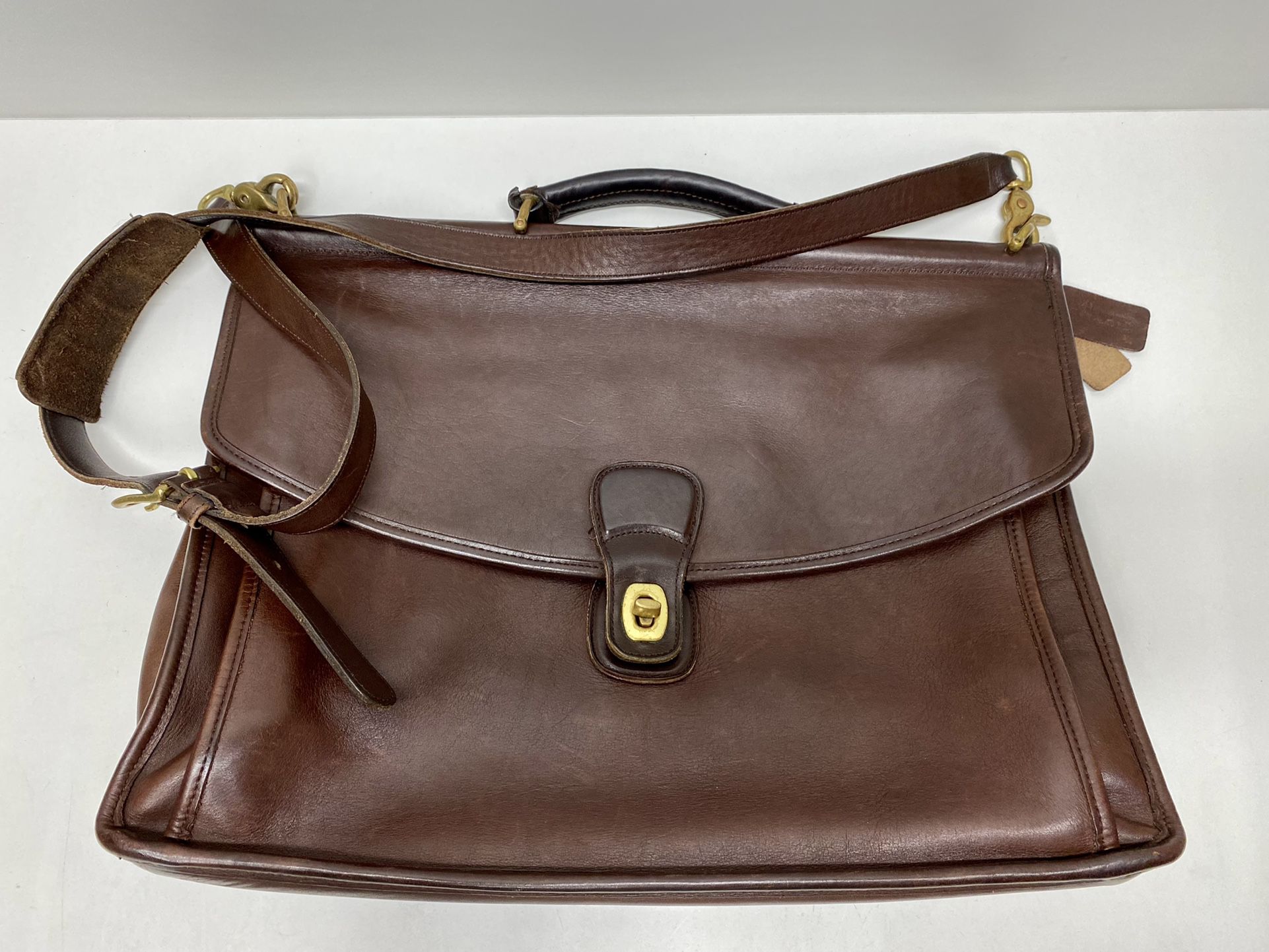 Vintage Coach 5266 Beekman Messenger Bag / Briefcase Brown Glove Leather USA