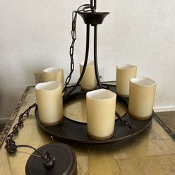 Farmhouse 6 Light Brass Chandelier (see description)
