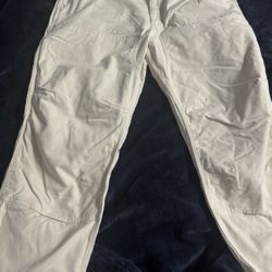Carhartt Men's White Cotton Work Pants Straight Leg Size 42x30 B04-NAT DBL KNEE