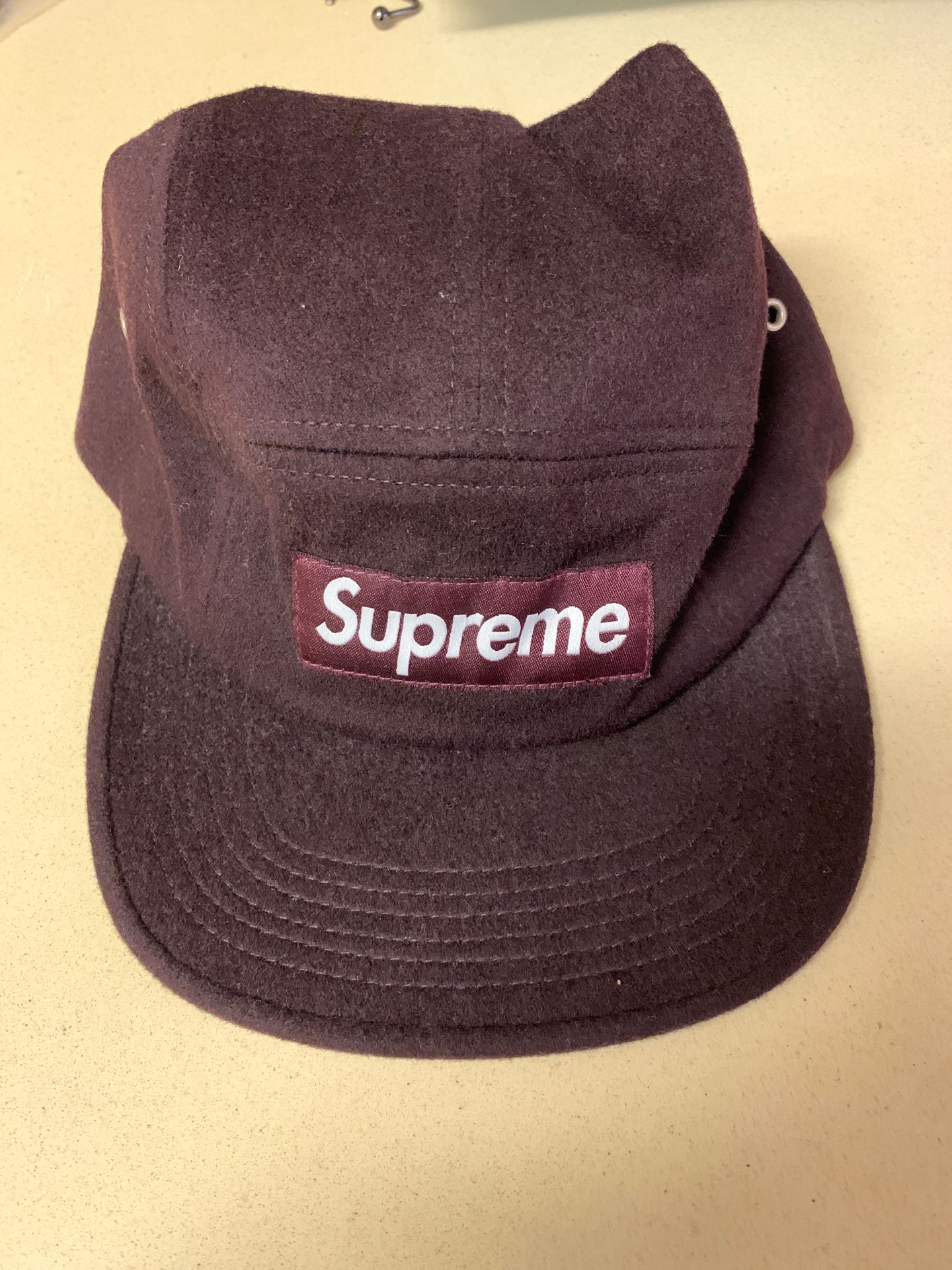 Supreme Bogo Burgundy Camp Cap
