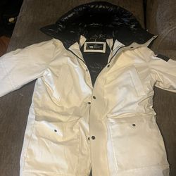 The Recycled Planet  White Winter Coat Men’s 