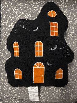 Halloween Haunted House decorative pillow