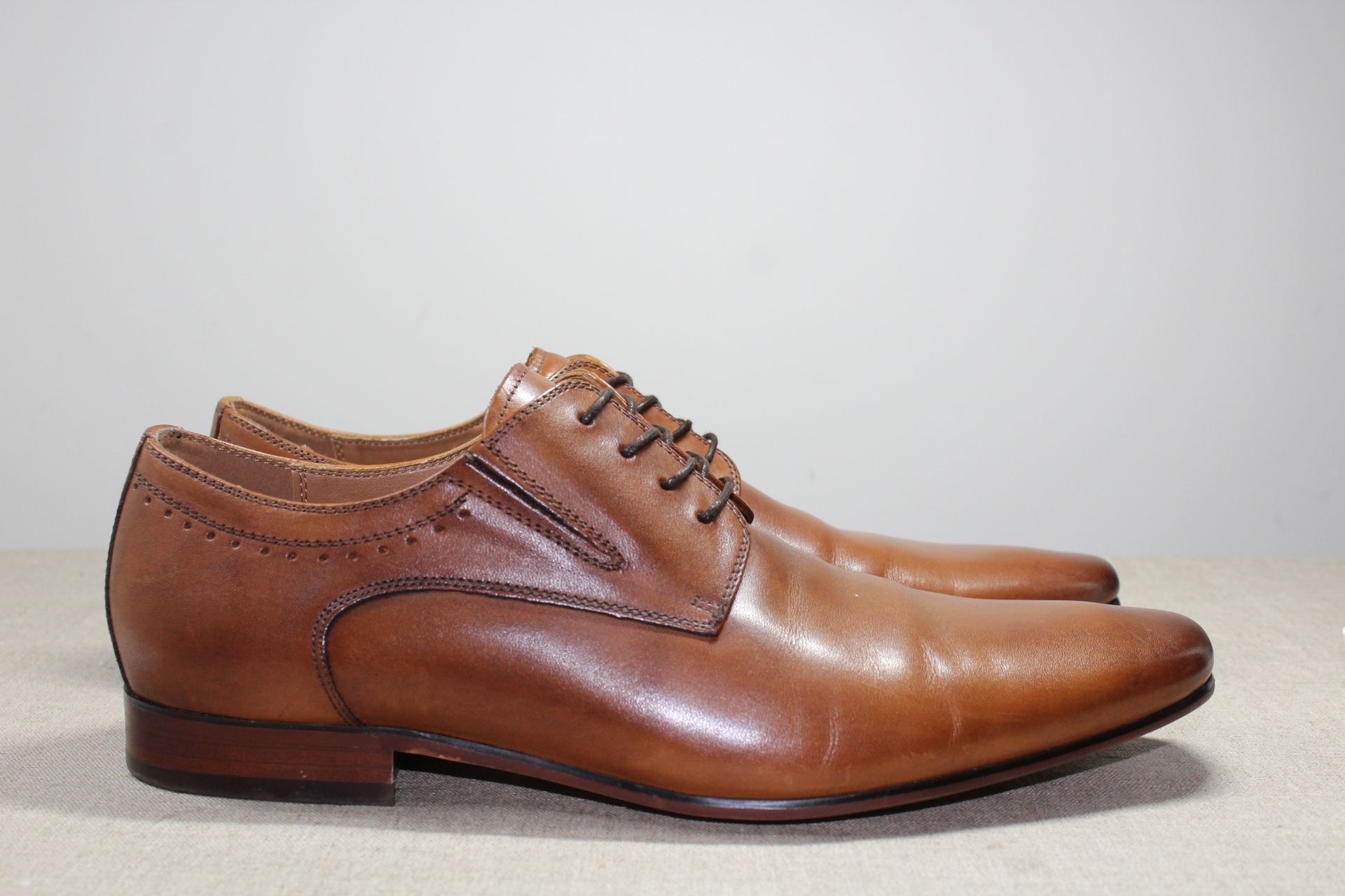 Aldo Oxford Dress Shoes Comfort Padded Leather Cognac Brown US Sz 11