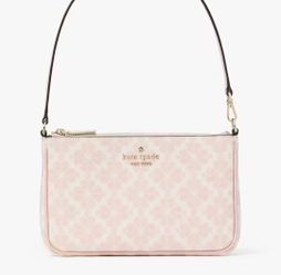 Kate Spades Pink Rose Flower Purse And Wallet/Cardholder