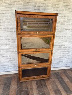 Vintage Oak Lawyers Bookcase