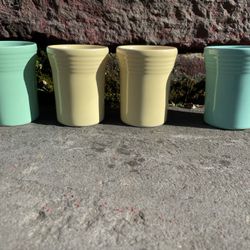 Fiesta ware 3 3/4 inch 6 oz. Tumblr Set Of 4 - Homer Laughlin Used Perfect 