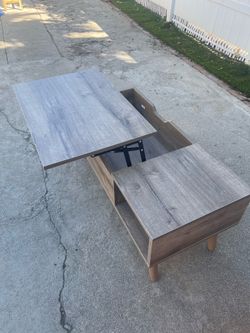 Lift-Top Coffee Table with Hidden Storage