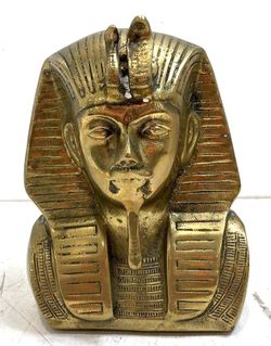 1979 Head Bust Figurine 10" Tall King Tut Egyptology Museum Piece