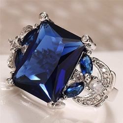 Gorgeous 925 Sterling Silver Ladies Sapphire Ring