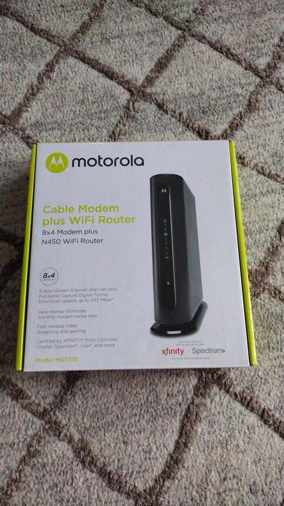Motorola Router Motorola - N450 N Router with 8 x 4 DOCSIS 3.0 Cable Modem