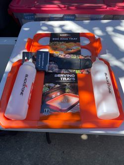 Blackstone Rectangle Griddle Serving Trays in Orange,