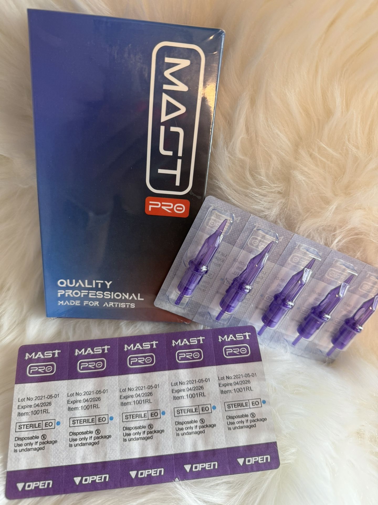Mast Pro Tattoo Cartridges 1001RL 20Pcs Disposable Needles Bugpin 1 Round Liner