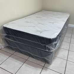New Twin 10 Inch Mattress And Boxspring FREE SAME DAY DELIVERY 
