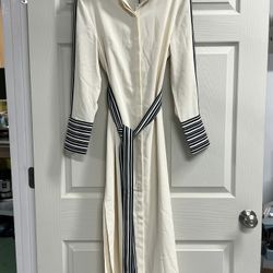 Karen Millen Petite Stipe Twill Belted Midi Shirt Dress - Size 4P - NWT