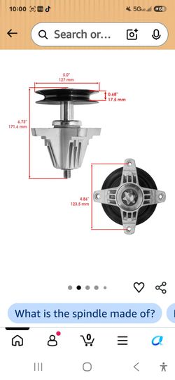 Mower deck spindle