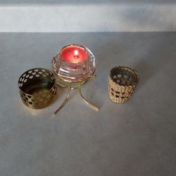 Two Vintage PartyLite Candles & bonus candle with sleeve in great condition.