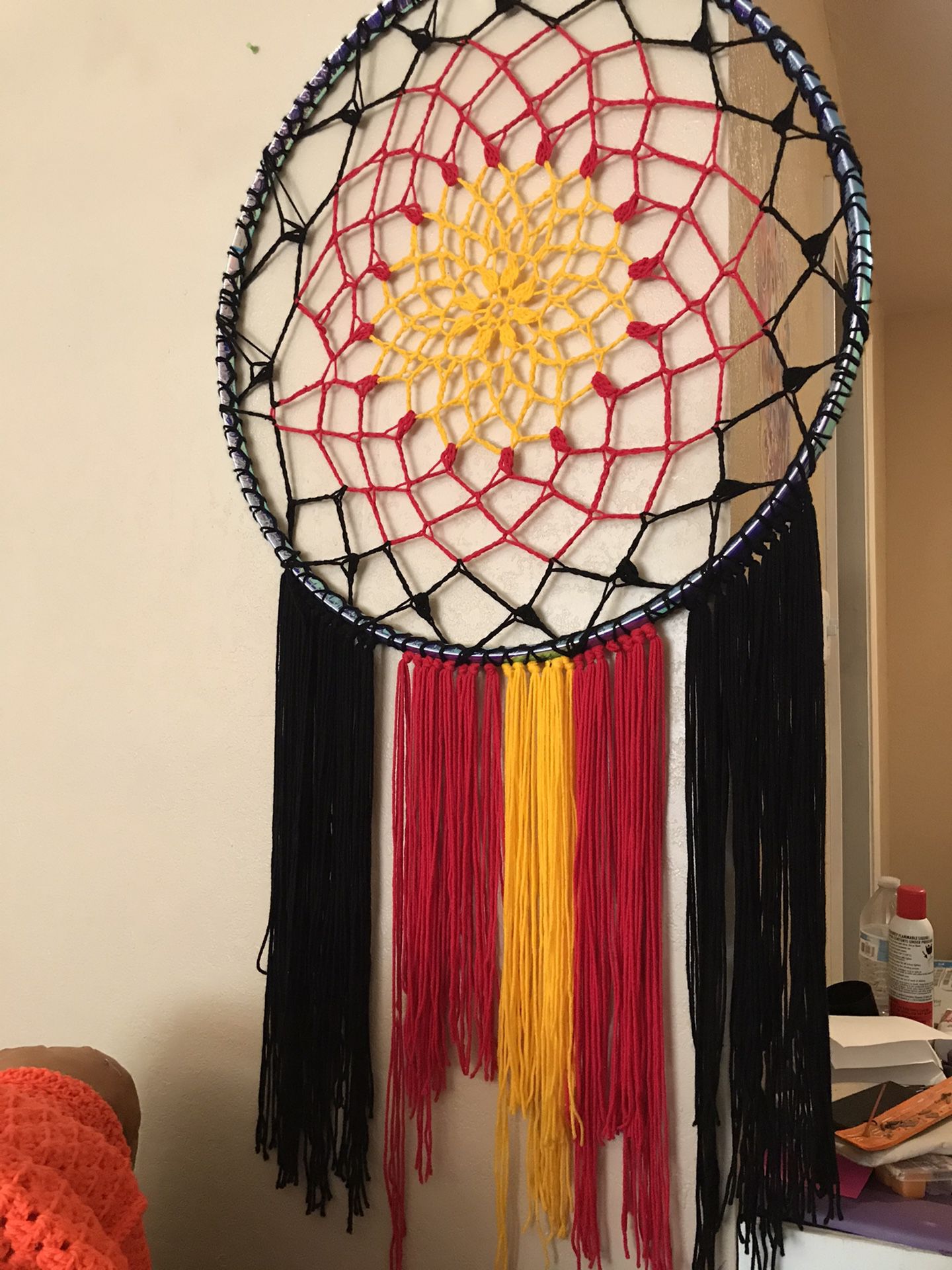Handmade crochet dream catcher