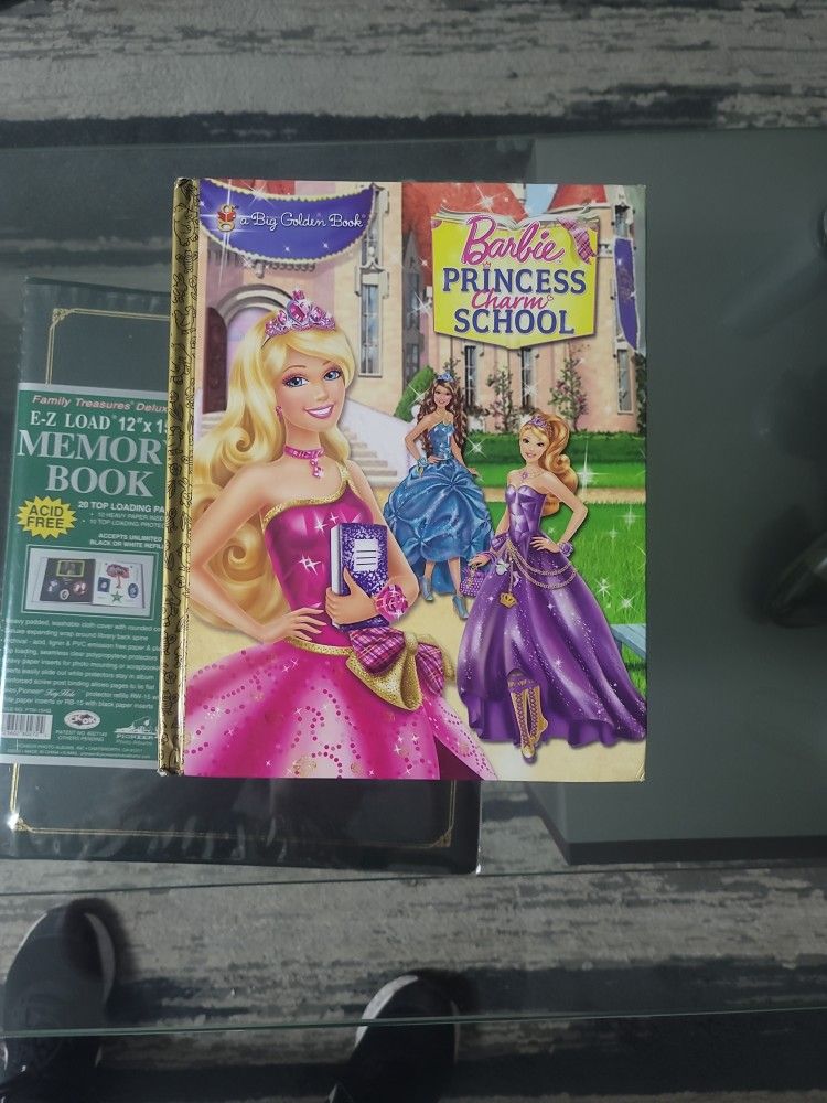 Barbie princess charm school collectible golden book
