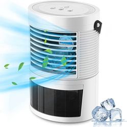 Portable Air Conditioner for Room, Compact Evaporative Air Cooler with 3 Cooling Settings, 3 Wind Speeds, 400ml Water Tank for Home, Office

