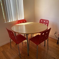  IKEA Table with Four Chairs