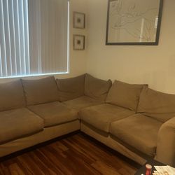 Tan L Shaped Sectional Sofa  For 150 OBO