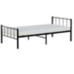 Black Twin Bed With Mattress 