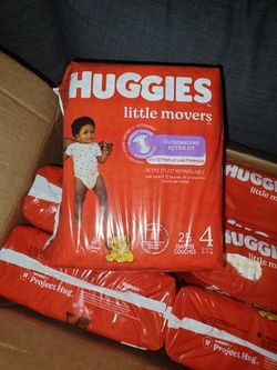 Huggies Size 4 Diapers, Little Movers Baby Diapers, Size 4 (22-37 lbs), 150 Count
