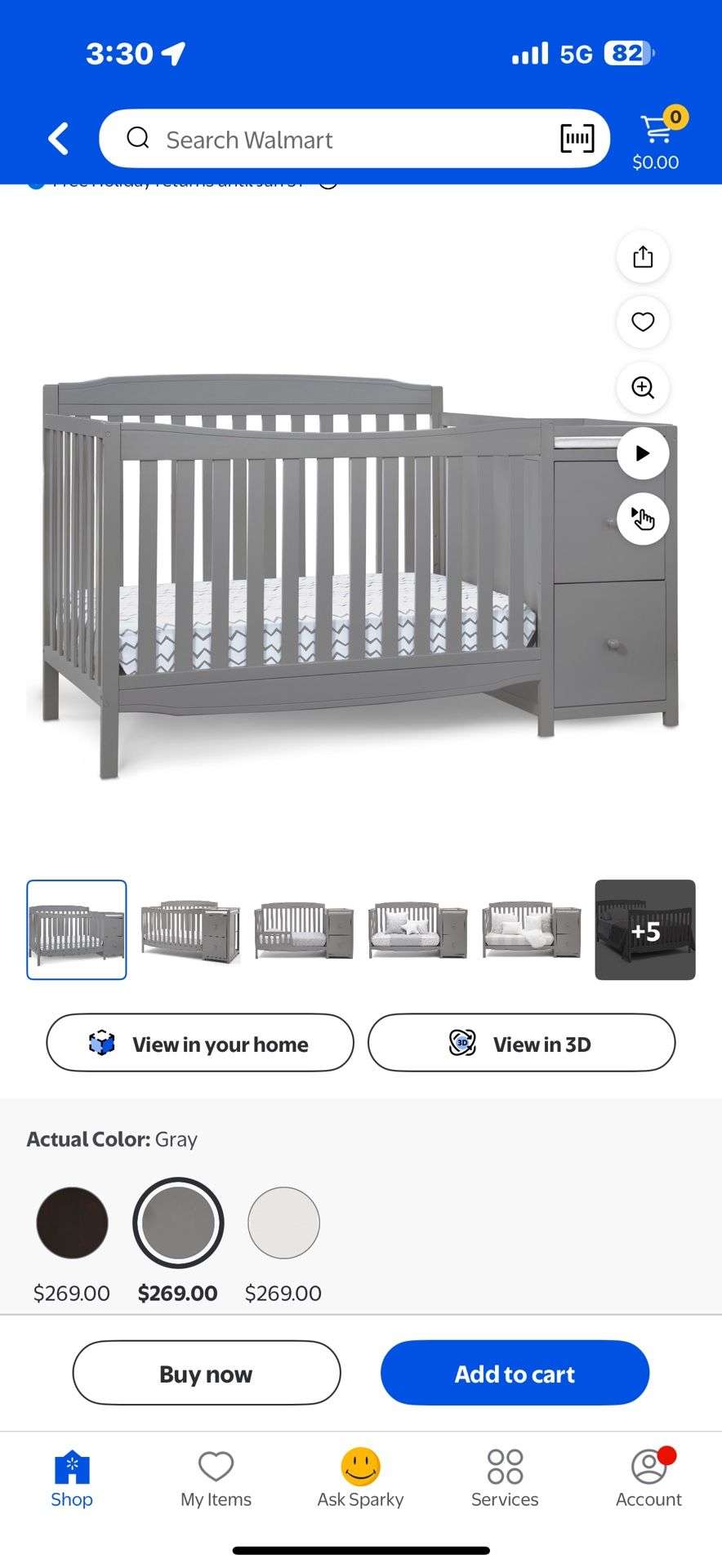 Crib With Changing Table