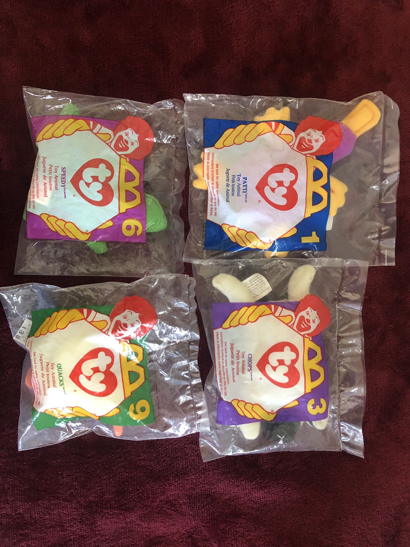 Teanie Beanie Babies McDonald’s 1993 Vintage