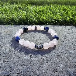 Rose Quartz,Amethyst and Sodalite Bracelet